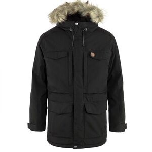 Mens FjallRaven Black Insulated Nuuk Hooded Parka Coat Jacket sz S $535